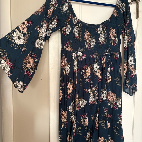 Torrid Floral Long Sleeve Mini Dress - Size 2 - Picture 5 of 5